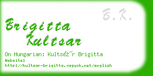 brigitta kultsar business card